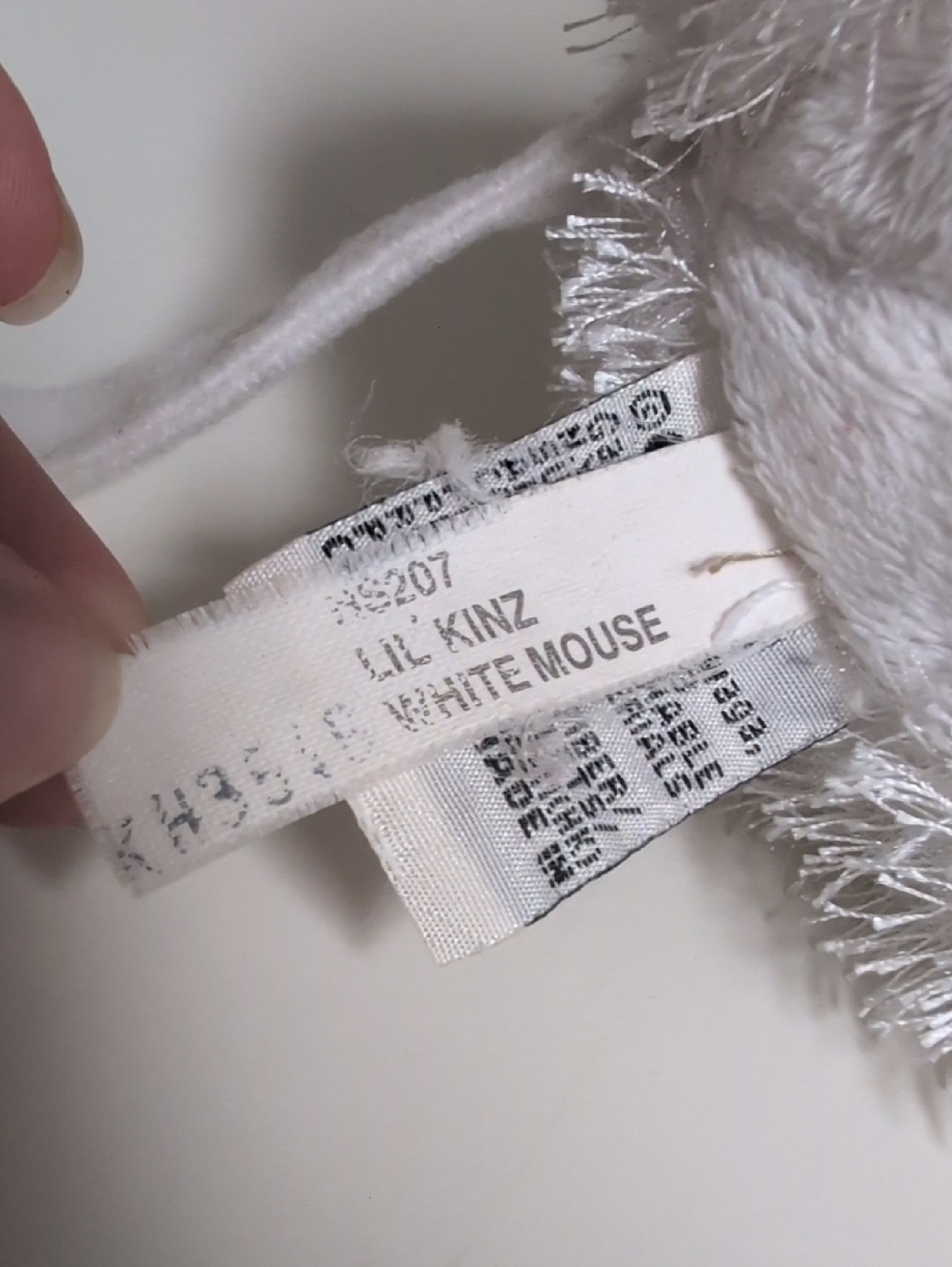 💜2/$20💜 Webkinz Lilkinz White Mouse No Code Y2K Collectible Plush GANZ Classic - Picture 6 of 6